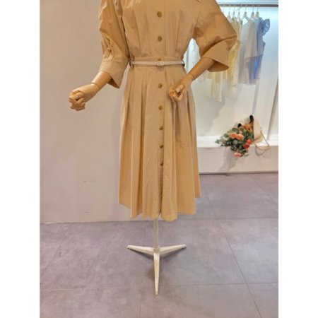 허리 핀턱 벨트 원피스