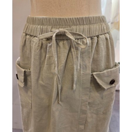 양포켓 밴딩 치마바지