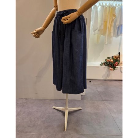 와이드 포켓 밴딩 팬츠