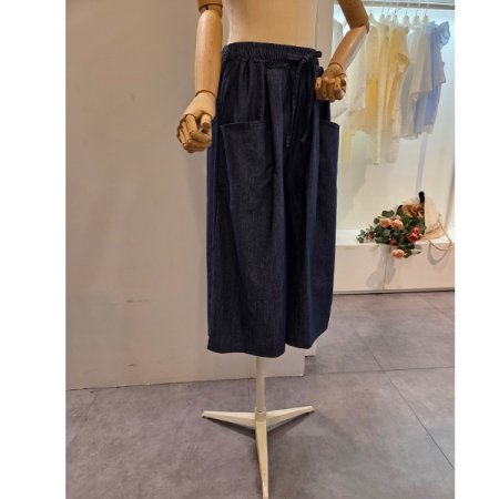 와이드 포켓 밴딩 팬츠