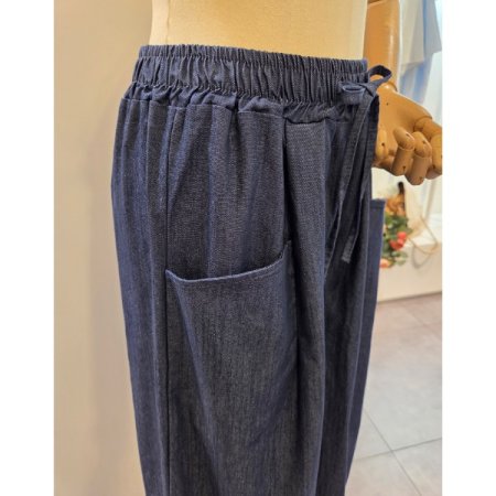 와이드 포켓 밴딩 팬츠