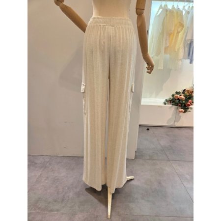 양 카고 포켓 밴딩 팬츠