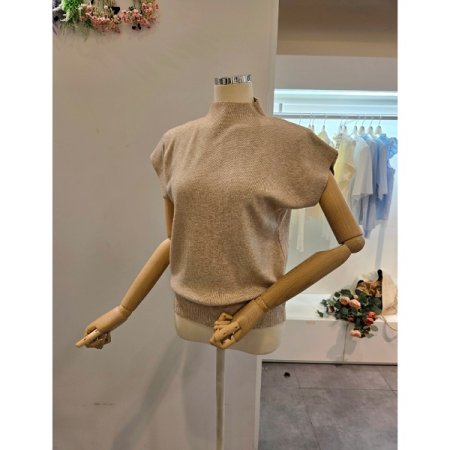 슬림 골지 캡소매 니트