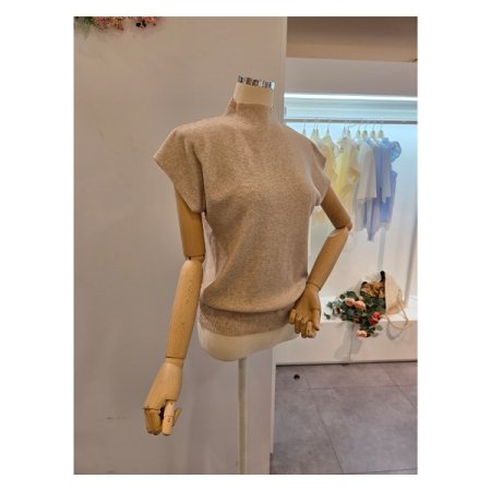 슬림 골지 캡소매 니트