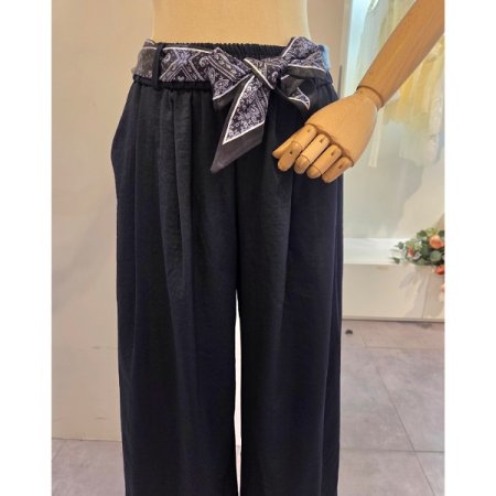 스카프 밴딩 와이드팬츠