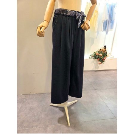 스카프 밴딩 와이드팬츠