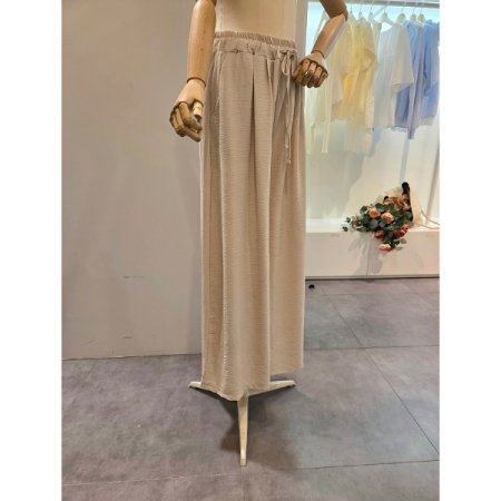 밴딩 핀턱 와이드 팬츠