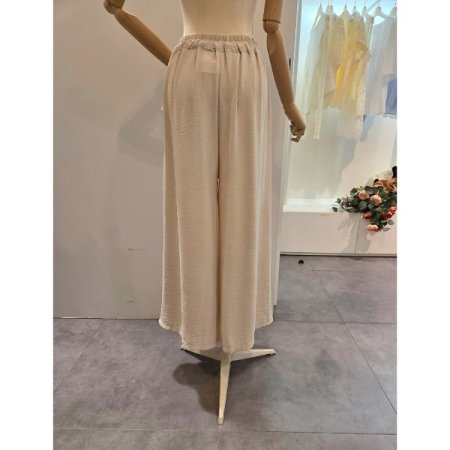 밴딩 핀턱 와이드 팬츠