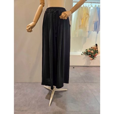 밴딩 핀턱 와이드 팬츠