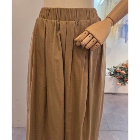 밴딩 핀턱 통 바지