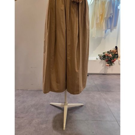 밴딩 핀턱 통 바지