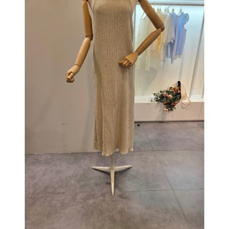 슬림 끈 롱 원피스