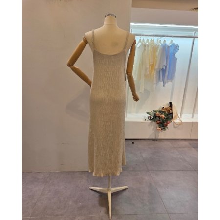 슬림 끈 롱 원피스