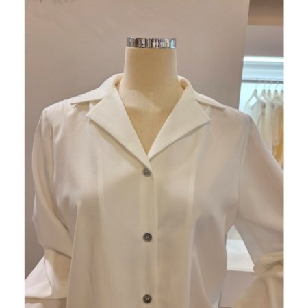 무지 카라 블라우스