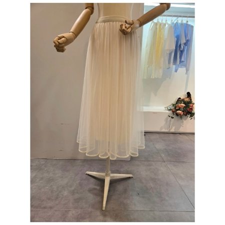 밴딩 무지 샤 스커트