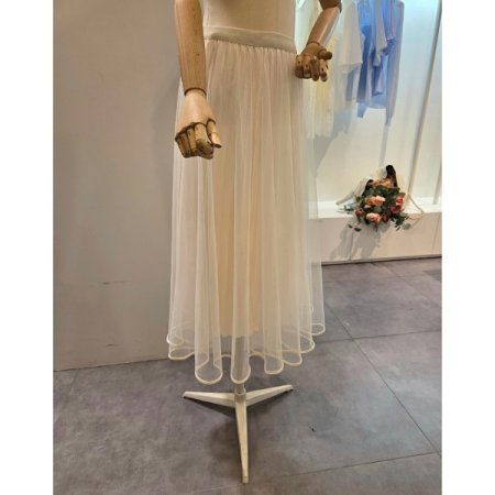 밴딩 무지 샤 스커트