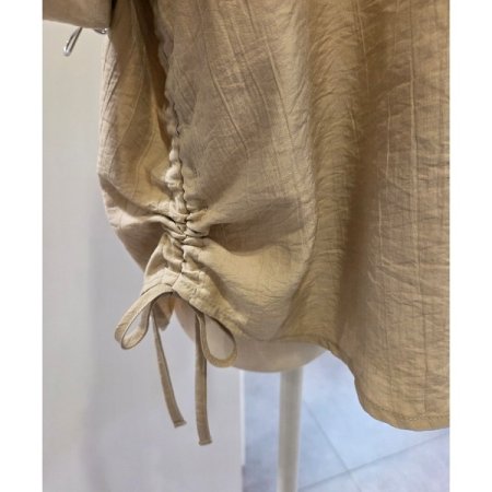 양 셔링 카라 블라우스