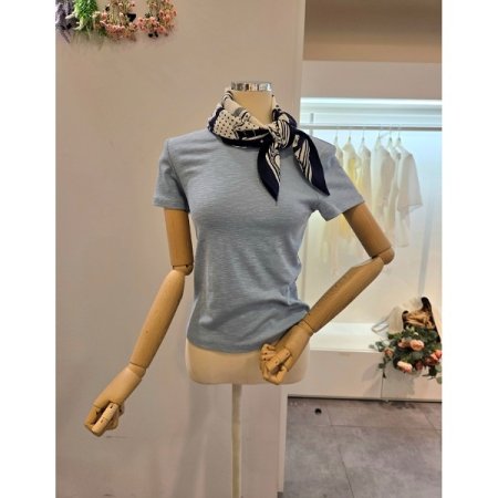 스카프 라운드 티셔츠 세트