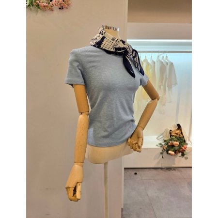 스카프 라운드 티셔츠 세트