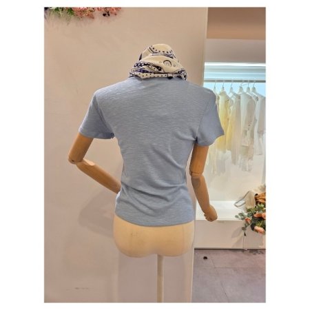 스카프 라운드 티셔츠 세트