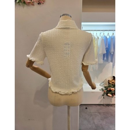 롤링 카라 블라우스