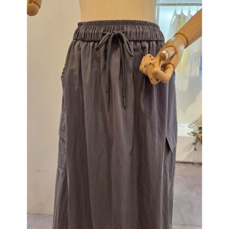 카고 포켓 밴딩 스커트