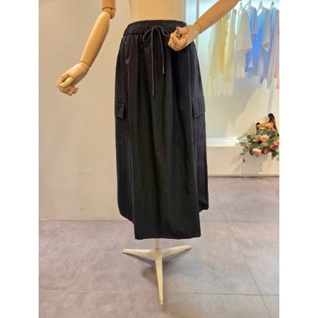 카고 포켓 밴딩 스커트