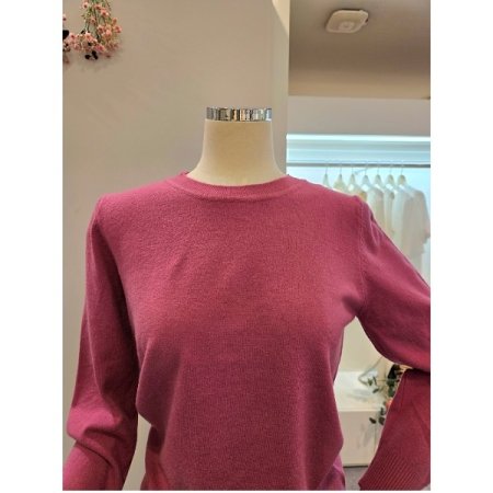 무지 라운드넥 니트