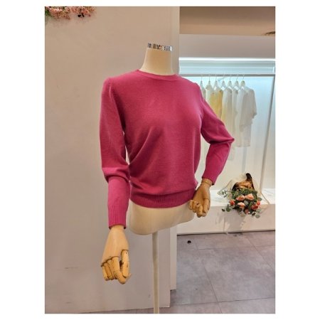 무지 라운드넥 니트