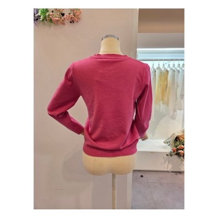 무지 라운드넥 니트