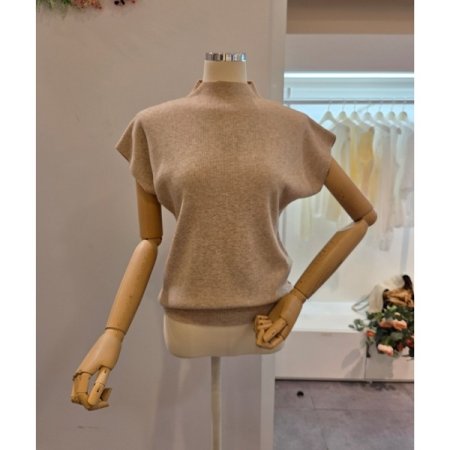 반목 캡소매 니트