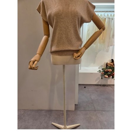 반목 캡소매 니트