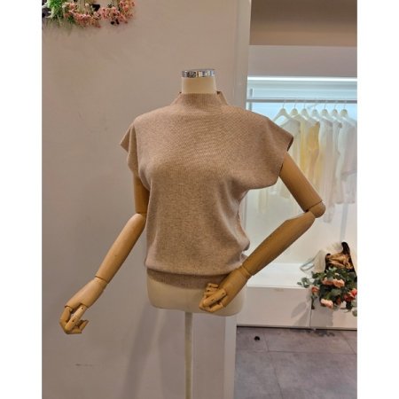 반목 캡소매 니트