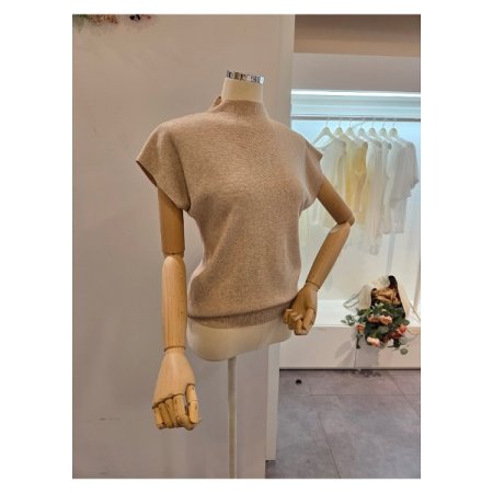 반목 캡소매 니트