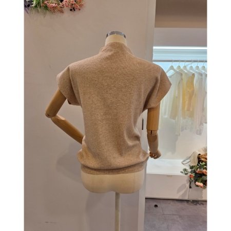 반목 캡소매 니트