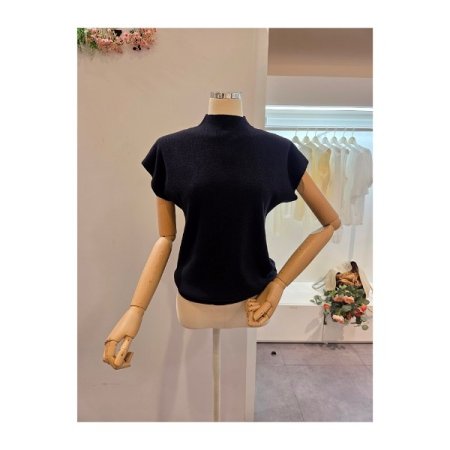 반목 캡소매 니트