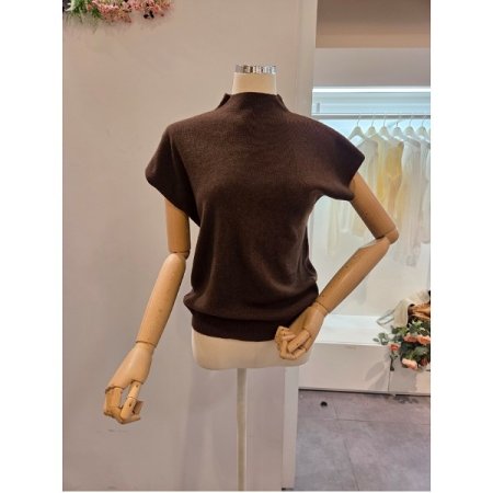 반목 캡소매 니트