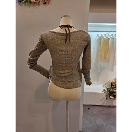 프릴 레이어드 긴팔 티셔츠