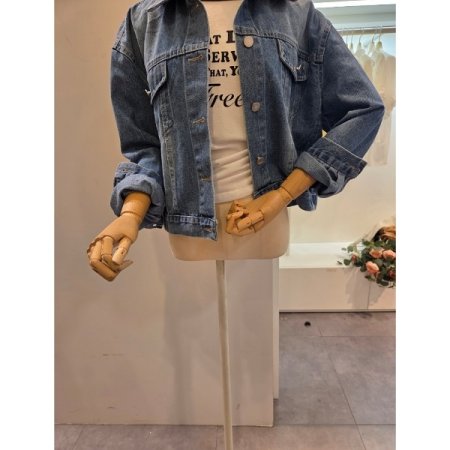 페이크 포켓 데님 자켓