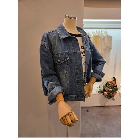 페이크 포켓 데님 자켓