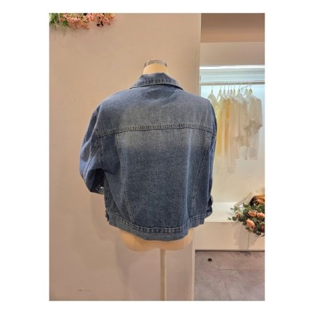 페이크 포켓 데님 자켓