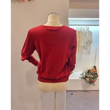 브이넥 무지 기본 니트