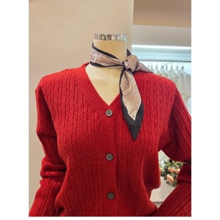 스카프 케이블 가디건 세트