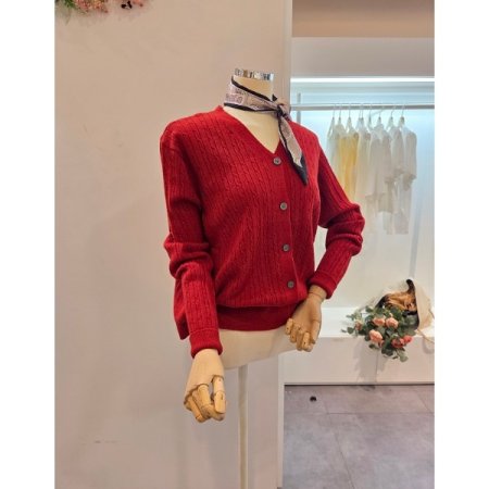 스카프 케이블 가디건 세트