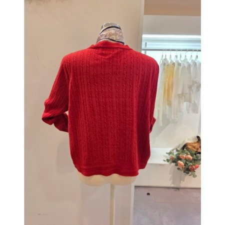 스카프 케이블 가디건 세트