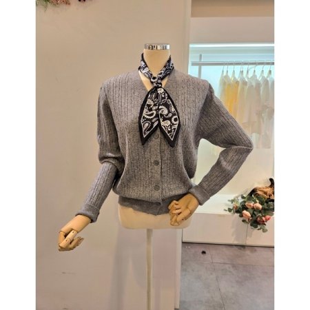 스카프 케이블 가디건 세트