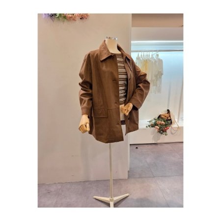 카라 비조 스웨이드 하프자켓