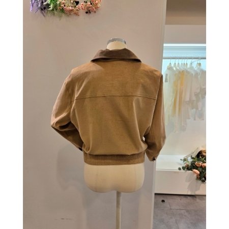 집업 카라 스웨이드 자켓