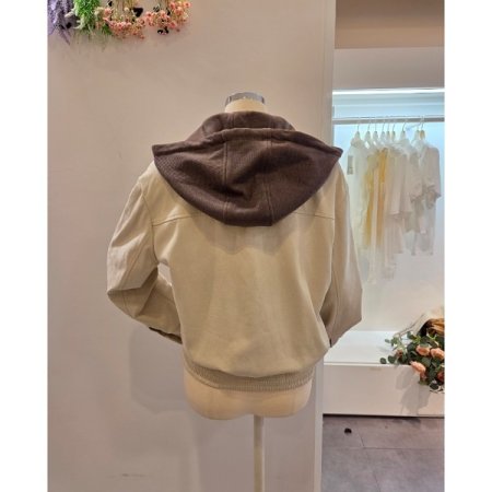 후드 집업 스웨이드 자켓