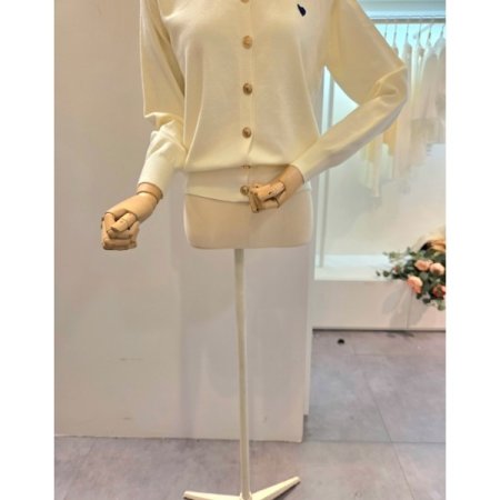 스카프 하트자수 가디건